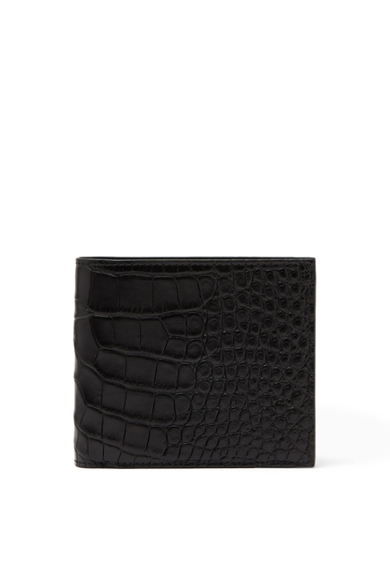 Bi-fold Alligator Leather Wallet